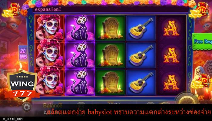 สล็อตแตกง่าย babyslot ทราบความแตกต่างระหว่างช่องจ่าย