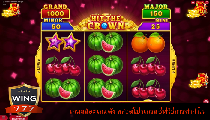 เกมสล็อตเกมดัง สล็อตโปรเกรสซีฟวิธีการทำกำไร