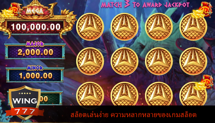 สล็อตเล่นง่าย ความหลากหลายของเกมสล็อต