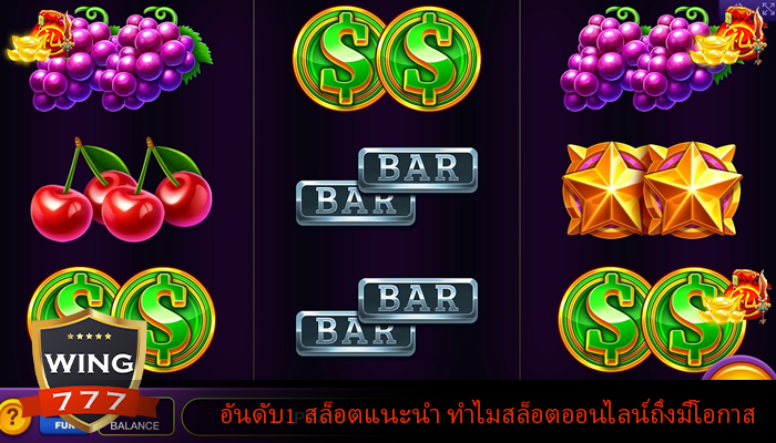 อันดับ1 สล็อตแนะนำ ทำไมสล็อตออนไลน์ถึงมีโอกาส