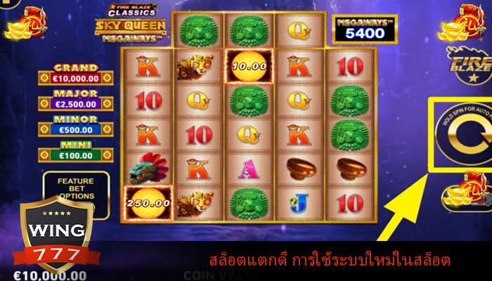 สล็อตแตกดี การใช้ระบบใหม่ในสล็อต