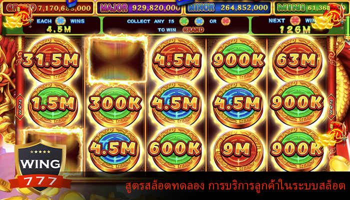 สูตรสล็อตทดลอง การบริการลูกค้าในระบบสล็อต